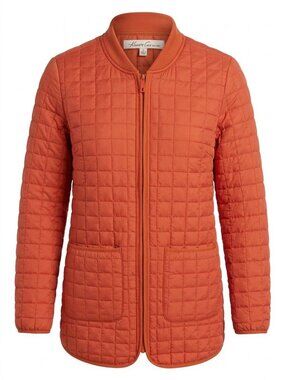Quilted puffer coat, Kenneth Cole New York, women's mid-length style, Size S